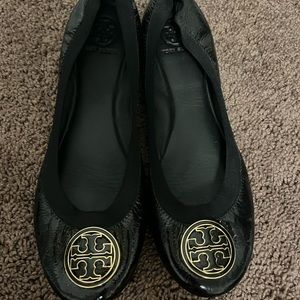 Tory Burch Black Flats